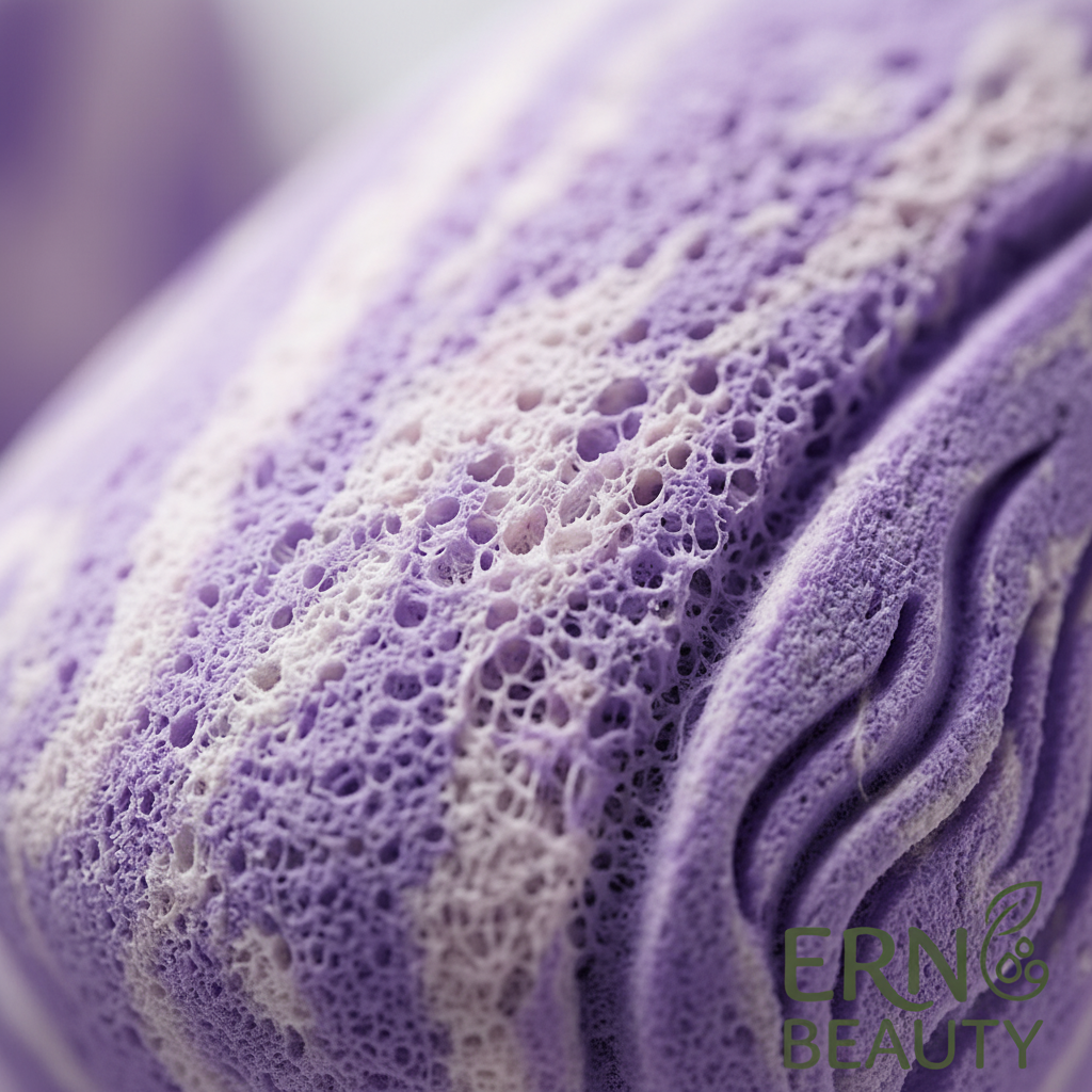 Macro texture of ERN Beauty sponge for blending